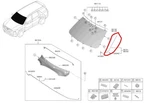 Genuine New Windshield Garnish Assy, Rh Hyundai Palisade 2019-2024. Fixed Price $78.98.