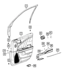 Genuine Mopar Front Door Trim Panel Assembly Left 6BV371KXAE. Fixed Price $567.22.