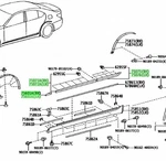 Oem Genuine Lexus Fender Front Rear Door Outside Moulding 6PCS Rh/lh C0 Black. Fixed Price $1701.33.