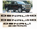 4PCS Gloss Black Denali Sierra Emblems Fit Gmc 2500HD 3500HD. Fixed Price $79.71.