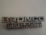 Emblem 1978 1979 Ford Bronco Custom Badge 4X4 Trim Fender Cowl Hood Part. Fixed Price $39.99.