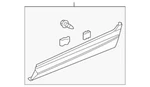 Genuine Honda 2019-2022 Pilot Garnish Assembly Rear Door (lower) 75313-TG7-A12. Fixed Price $155.51.