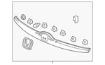 Genuine Honda Lift-gate Finish Panel 74890-T5A-A11. Fixed Price $267.47.