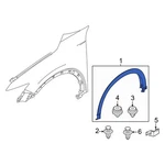 For Mazda CX-5 2017-2021 KB7W51W30E8N Front Left Wheel Arch Molding. Fixed Price $147.66.