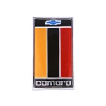 For 1975-1977 Camaro Front Header Panel Emblem, Orange, Black, Red Trim Parts. Fixed Price $97.00.