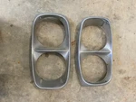 1966 Ford Ltd Galaxie Squire Headlight Bezel Set Pair Trim Surround Chrome. Fixed Price $95.00.