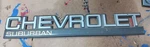 95-99 Chevy Suburban Passenger Rear Tailgate Door Chevrolet Emblem. Fixed Price $25.00.