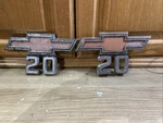 67-68 Chevy Chevrolet C20 Truck Pickup Front Fender Bowtie Emblems Badges. Fixed Price $64.99.
