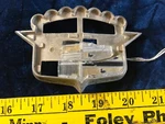 1952 1953 Cadillac Plastic Trunk Crest And Gold Plated Metal Bezel 1458433, Oem. Fixed Price $89.00.