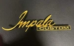 All-metal 69-76 Impala Custom Emblem Pair Coupe Rear Sail Panel Script.. 20. Fixed Price $59.99.