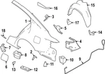 Genuine Nissan Body C-pillar Molding 78873-9HF0B. Fixed Price $192.82.