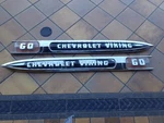 1958-59 Chevy Viking 60 Truck Fender Emblems, Rh And Lh, Nice! Vintage. Fixed Price $229.99.