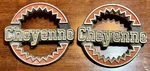Set Of 2 Chevy Cheyenne Blazer Emblems Badges #330316 Z-1803 W/ Pins 1976 1980. Fixed Price $75.00.