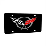 Gm Licensed Black Plate W/ Crossed Flags Emblem For 1997-04 C5 Corvette. Fixed Price $58.95.