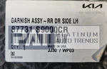 *damaged*kia Telluride 20-22 Rear Door Low Molding Small Gash Lh, 87731-S9000-CR. Fixed Price $339.95.