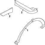 Genuine Hyundai Wheel Opening Molding 87742-K5000-CA. Fixed Price $172.19.