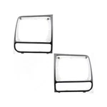 For Jeep Cherokee 1997-2001 Headlight Bezels Driver Passenger Side Pair Chrome. Fixed Price $57.20.