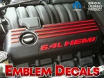 Dodge Challenger 6.4L Hemi Engine Decal SRT8 09 2010 11 12 13 14 15 16 17 18 19. Fixed Price $30.00.