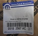 Mopar 05182567AC Front Left Door Molding 2011-2017 Jeep Patriot. Fixed Price $270.00.