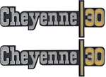 Oer Front Fender "cheyenne 30" Emblem Set 1973-1974 Chevy Pickup Trucks. Fixed Price $109.98.