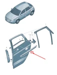 Audi A1 MK1 Rear Right Outer Door Window Aperture Seal 8X4839478A No Duties. Fixed Price $71.37.