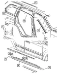 Genuine Mopar Front Door Molding Right 55156848AE. Fixed Price $220.33.