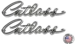 Front Fender Cutlass Script Emblem Set For 1968-1969 Oldsmobile Usa Made. Fixed Price $89.98.