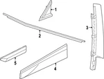 Genuine Volkswagen Belt Molding 11K-837-477-A-5AP. Fixed Price $19.75.