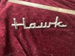 Vintage Studebaker Hawk Car Emblem Roth 1314765. Fixed Price $46.00.