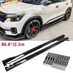 86.6" Gloss Black Side Skirts Rocker Panel Lips Protector For Kia Seltos 20-22. Fixed Price $271.63.