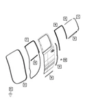 Genuine Mopar Day Light Opening Molding Right 68348688AG. Fixed Price $45.02.