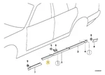Front Right Fender Molding For Bmw E-34. Fixed Price $34.95.