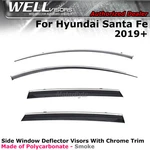 Wellvisors Chrome Trim Window Rain Guards For 2019+ Hyundai Santa Fe. Fixed Price $86.99.