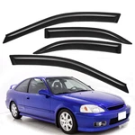 Tape-on Mount Window Visor Vent Shade Rain Guard For 1996-2000 Honda Civic Sedan. Fixed Price $42.95.