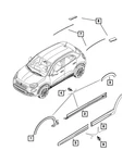 Genuine Mopar Fender Molding Left 7KL32LXHAA. Fixed Price $75.60.