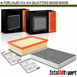 Engine & Activated Carbon Cabin Air Filter For Audi A4 Quattro 02-09 Front. Fixed Price $30.99.