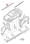 Genuine Porsche Cayenne 92A Cover Right Black PAA837476GW1. Fixed Price $88.16.
