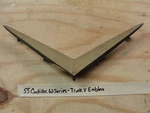 Oem 1955 Cadillac 62 Series Trunk Deck Lid Vee Emblem Ornament #1463005. Fixed Price $99.99.