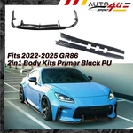 For 2022-2025 Toyota GR86 Black Pu Front Lip Side Skirt 2IN1 Kit. Fixed Price $379.99.