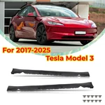 Left & Right Lower Rocker Molding Cover Side Skirt For Tesla Model 3 2017-2025. Fixed Price $67.00.