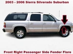 15829687 03 To 06 Suburban Front Right Passenger Fender Flare Molding Silver Oem. Fixed Price $89.00.