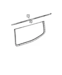 Genuine Mopar Quarter Trim Molding Left Bright Finish 6VF89SZZAB. Fixed Price $167.31.