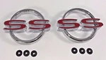 1964 Chevrolet Impala Ss Super Sport Quarter Panel Emblems 2 Pair Red Chrome Gm. Fixed Price $54.99.