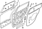 Genuine Nissan Body Side Molding 82871-7LG0A. Fixed Price $401.82.