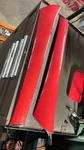 90-02 Mercedes R129 SL300 Windshield Pillar Molding Covers Red Oem. Fixed Price $55.00.