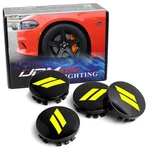 4PC 63MM Yellow //slash Wheel Center Caps For Dodge Charger Challenger Durango. Fixed Price $24.59.