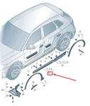 Audi Q5 Fy Front Left Door Sill Panel Cover 80A853959DGRU No Duty To. Fixed Price $290.80.