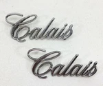 71-76 Cadillac Rear 1/4 Panel Script "calais" Emblem 9834649 Pair #30. Fixed Price $49.95.