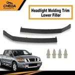 Headlight Molding Trim Lower Filler Pair Fit For Nissan 04-15 Titan Armada QX56. Fixed Price $14.56.