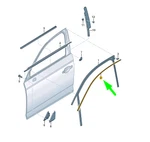 Audi A4 B9 Front Left Door Window Guide Trim Strip 8W0837643C2ZZ No Duties. Fixed Price $104.13.